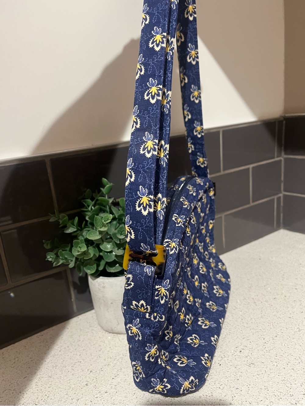 Vera Bradley Quilted Floral Denim Shoulder Bag Purse Vintage Y2K - Picture 10 of 16
